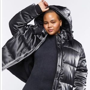 Metallic Silver Puffer Jacket